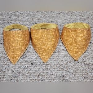 Handmade Orange and White Polka Dot Bandana Baby Bib Set